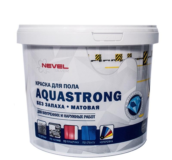 Краска для пола Aquastrong 6 кг цвет серый